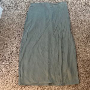 Beautiful blue high waisted skirt with front slit